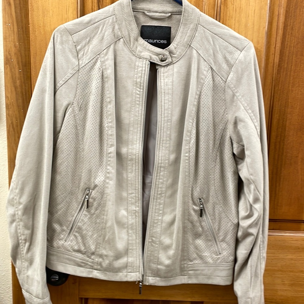 Tan faux suede jacket - never worn